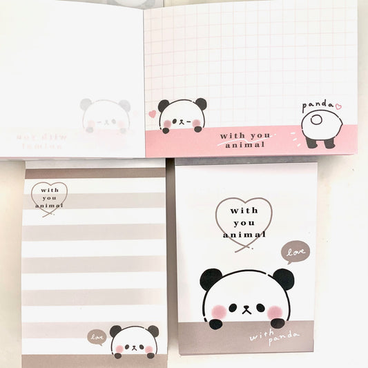 X 200734 KAMIO Panda Mini Notepads-DISCONTINUED