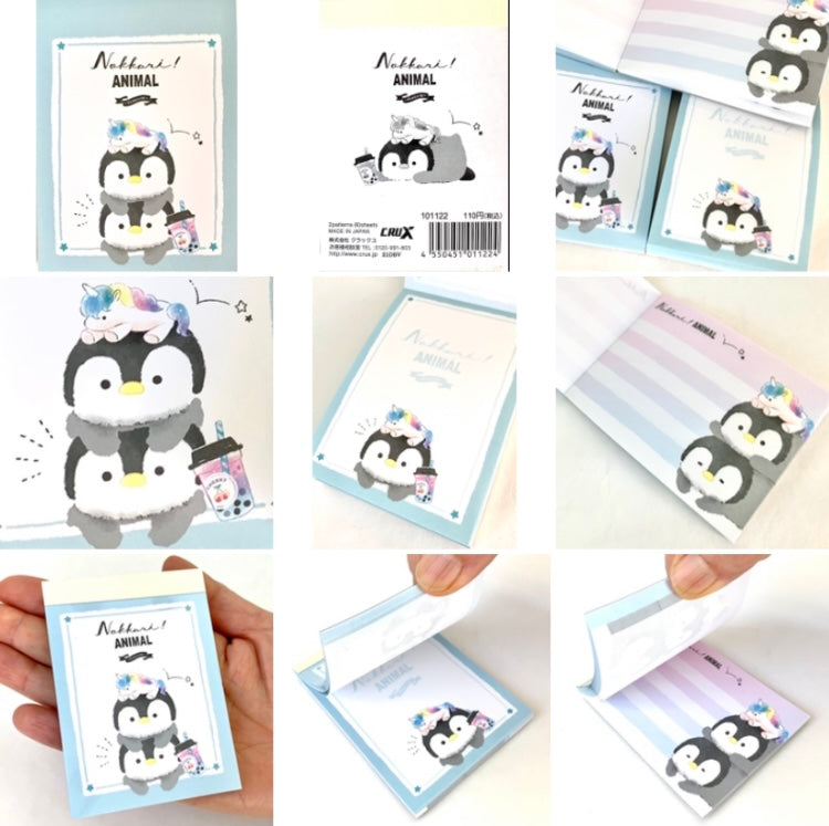 X 101122 CRUX Penguin Boba Mini Notepads-DISCONTINUED