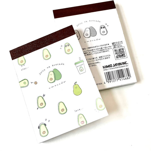 X 41468 Kamio Juicy Avocado Mini Notepad-DISCONTINUED