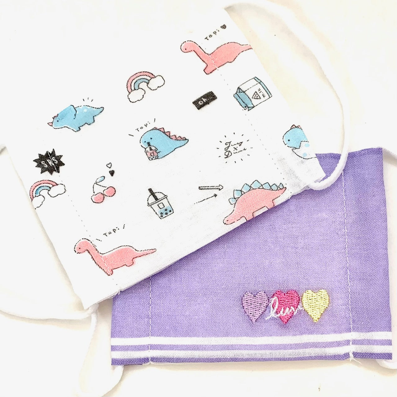 X 366066 Kamio Dino/Love 2 Pack Face Masks-DISCONTINUED