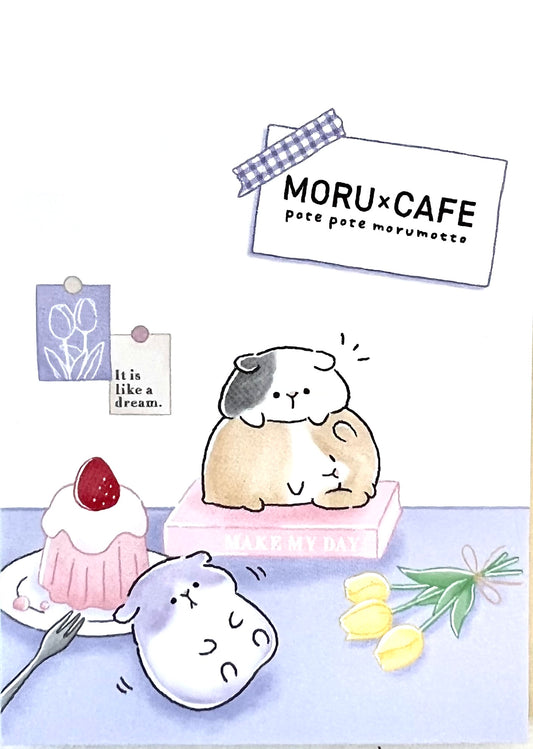 X 106146 Hamster Moru Cafe Mini Notepad-DISCONTINUED
