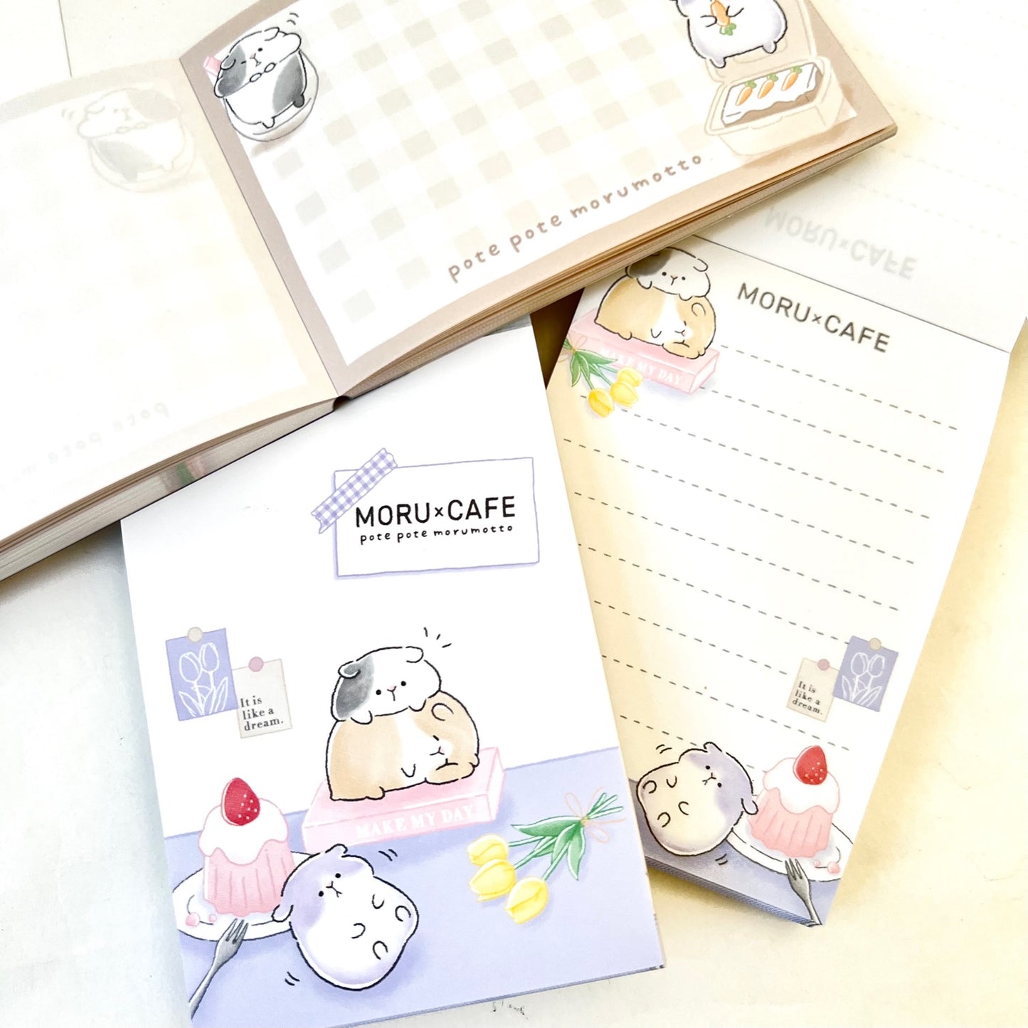 X 106146 Hamster Moru Cafe Mini Notepad-DISCONTINUED