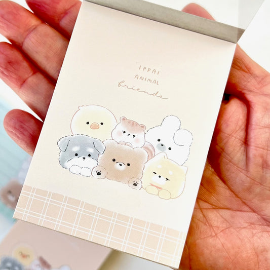X 111748 Animal Ippai Mini Notepad-DISCONTINUED