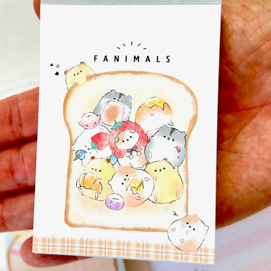 112050 Fanimals Animal Toast Mini Notepad-10