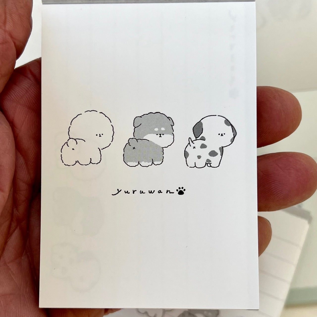 208154 Puppy Yuruwan Mini Notepad-10