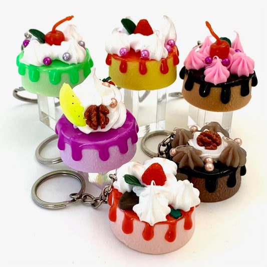 X 83040 ROUND CAKE KEYRING-DISCONTINUED