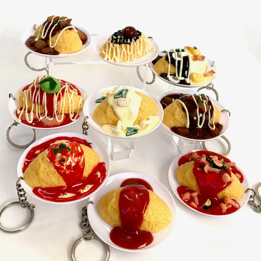 X 83043 OMURICE JAPANESE OMELETTE RICE KEY CHARM-DISCONTINUED