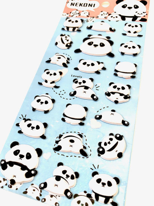50476 PANDA PUFFY STICKER-10