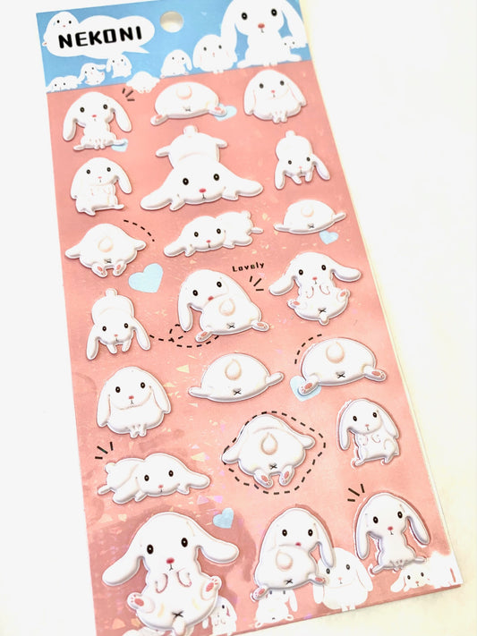 50479 RABBIT PUFFY STICKER-10