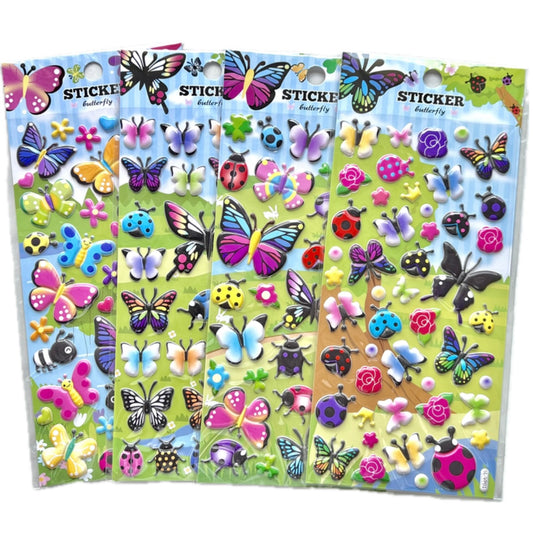 11011 Butterfly Puffy Assorted Stickers-12