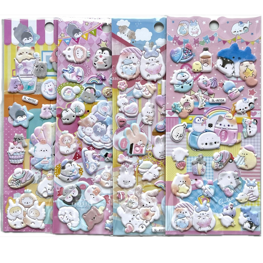 11016 Big Puffy Puffy Assorted Stickers-12