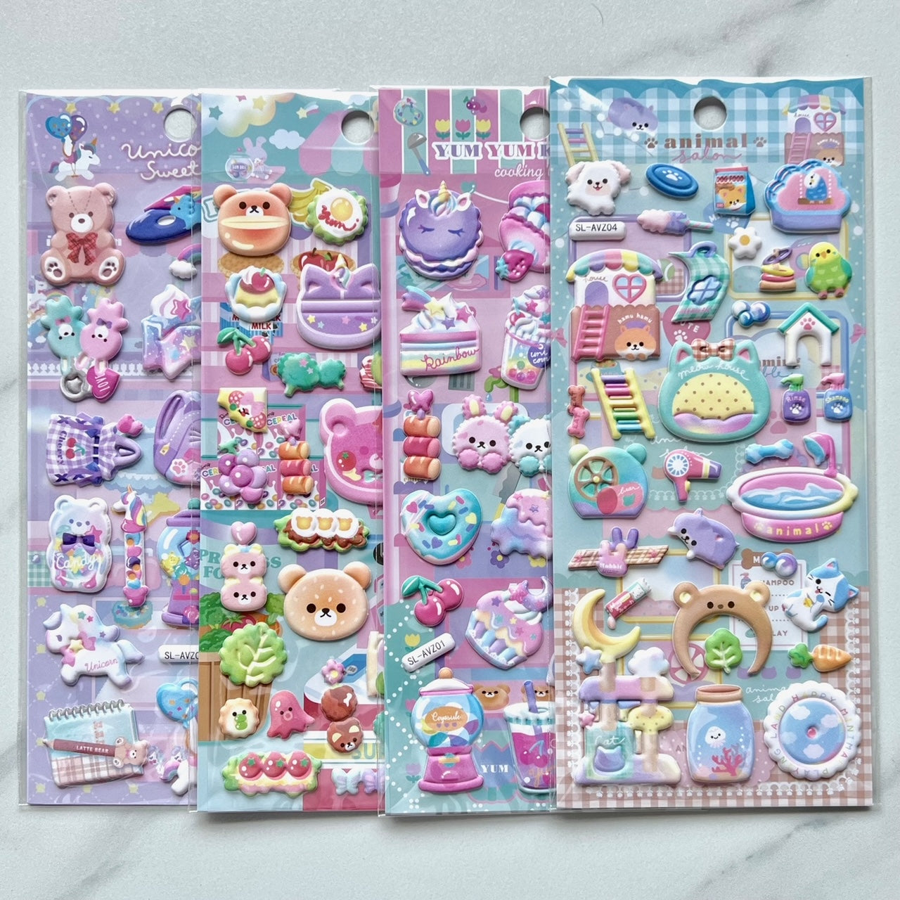 11016 Big Puffy Puffy Assorted Stickers-12