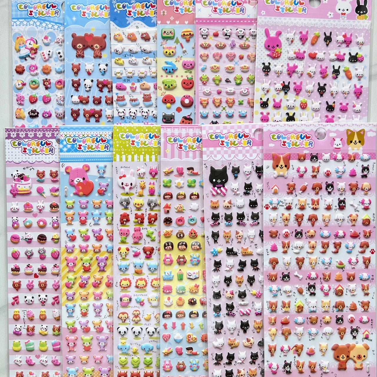 11018 Mini Puffy Assorted Stickers-12