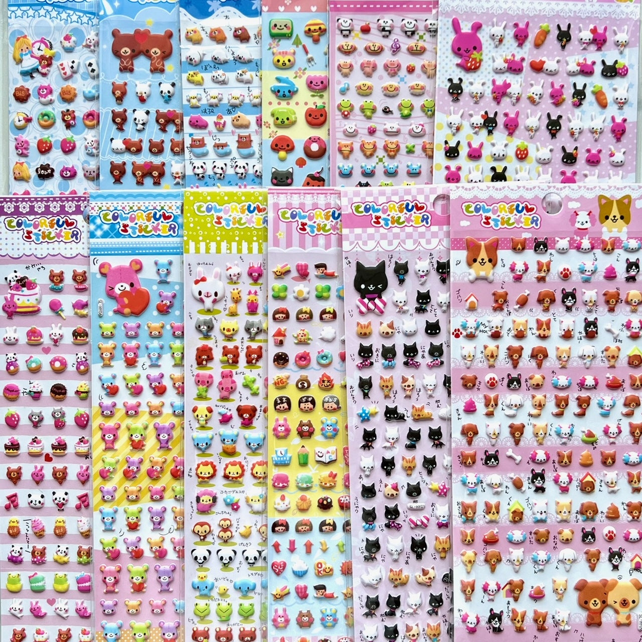 11019 Tiny Puffy Assorted Stickers-12