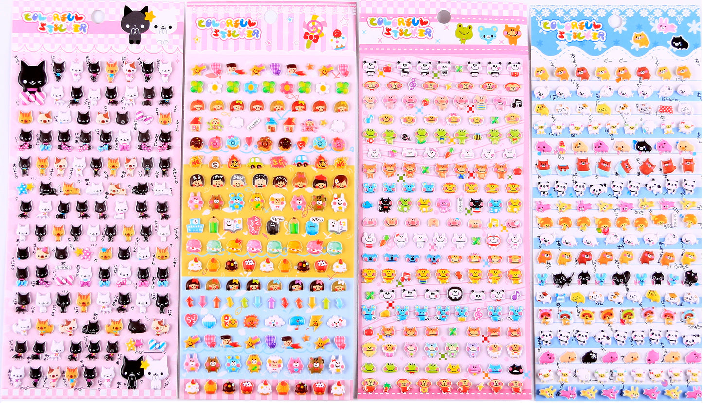 11018 Mini Puffy Assorted Stickers-12