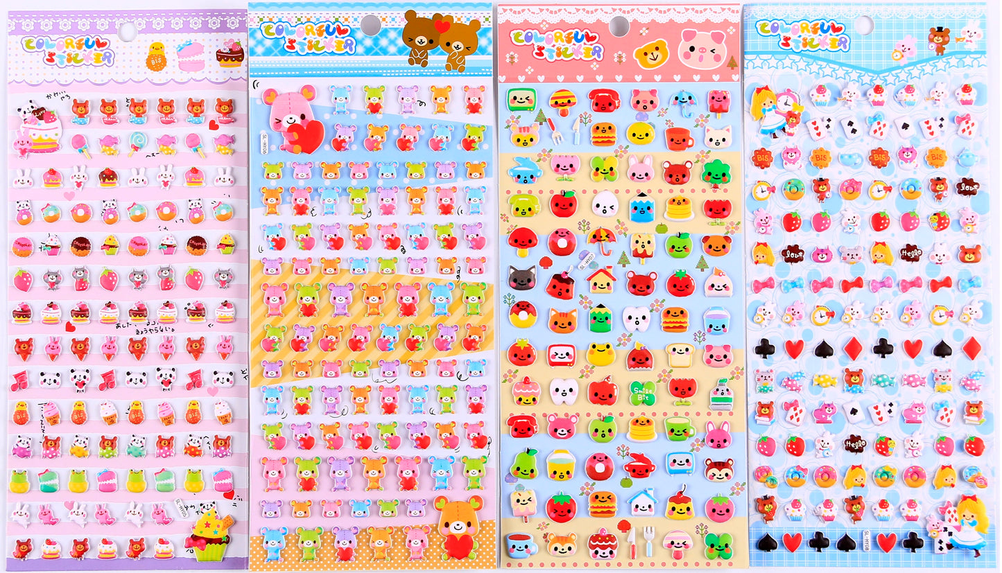 11018 Mini Puffy Assorted Stickers-12