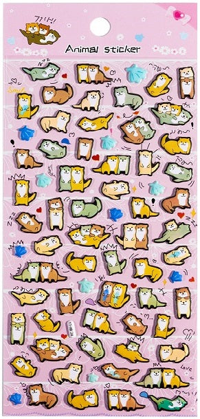 11045 Otter Puffy Stickers-10