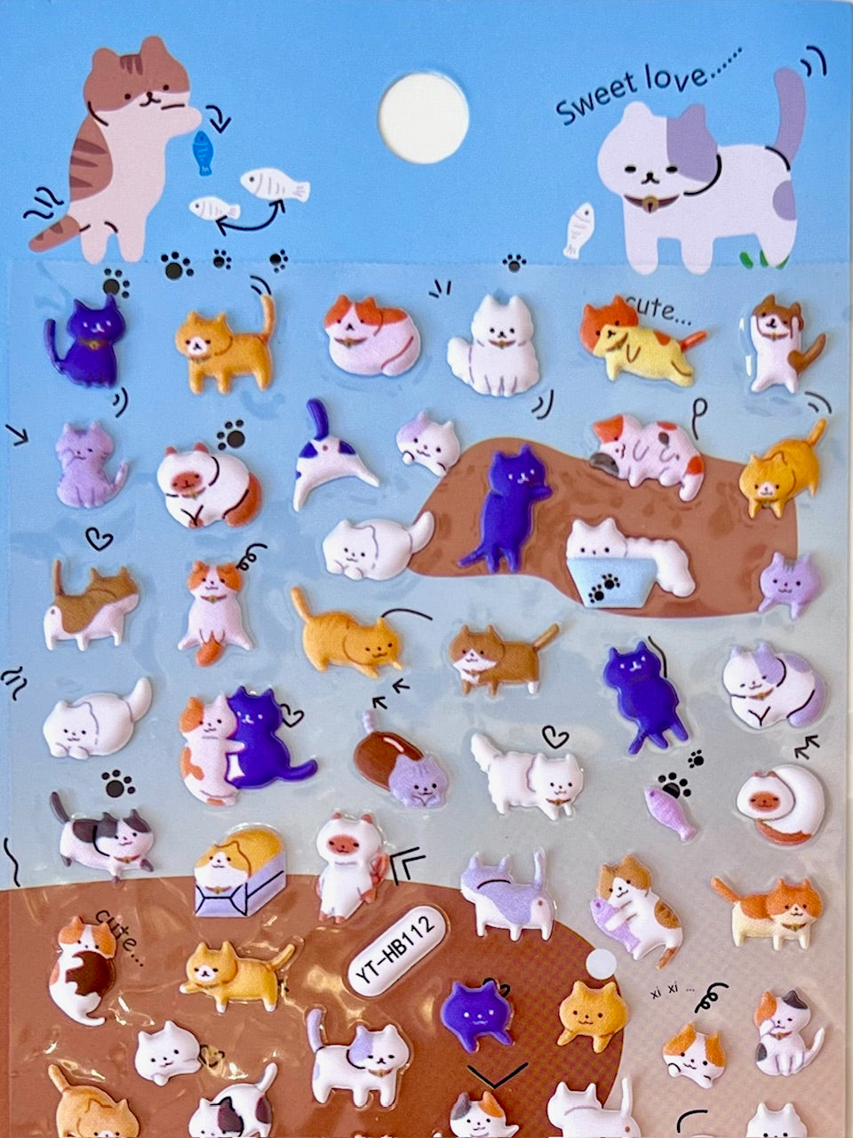 11056 Mini Cat Puffy Stickers-10