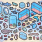 11071 3D Diorama Stickers-12