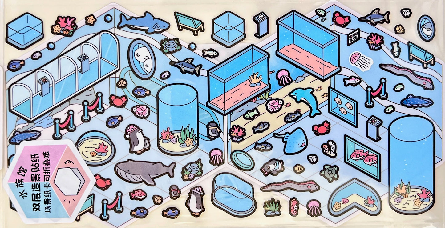 11071 3D Diorama Stickers-12