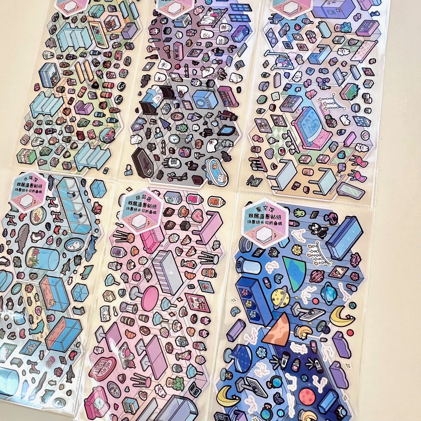 11071 3D Diorama Stickers-12