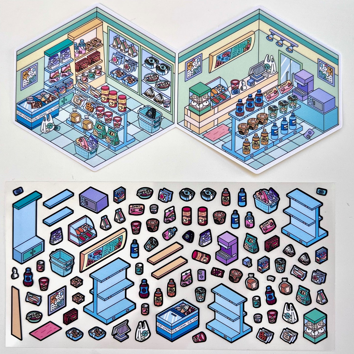 11071 3D Diorama Stickers-12