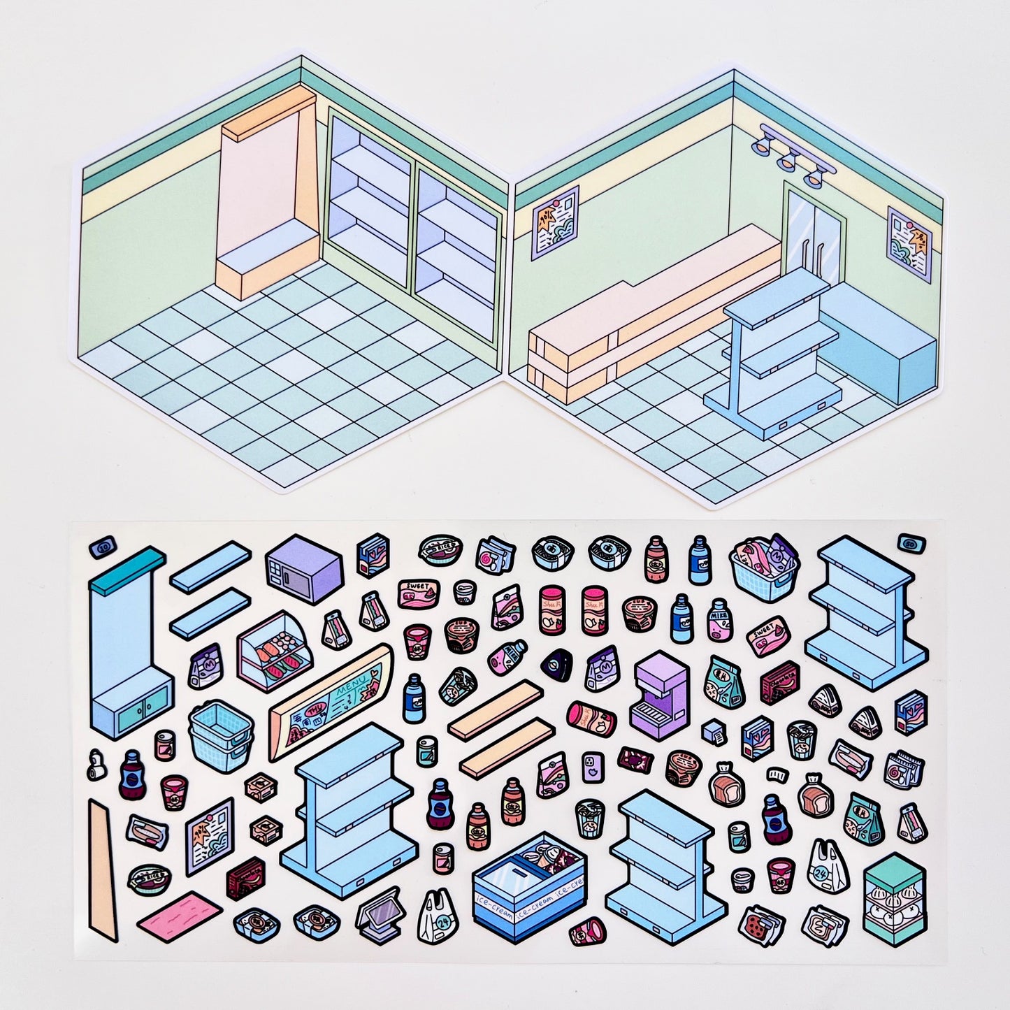 11071 3D Diorama Stickers-12