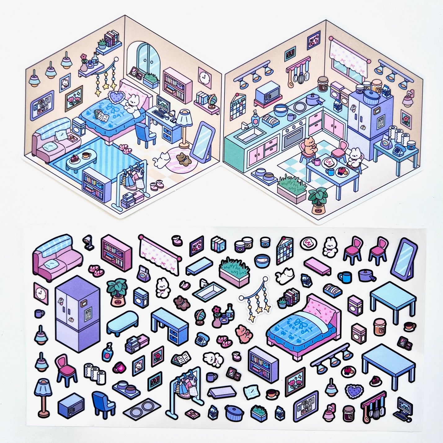 11071 3D Diorama Stickers-12