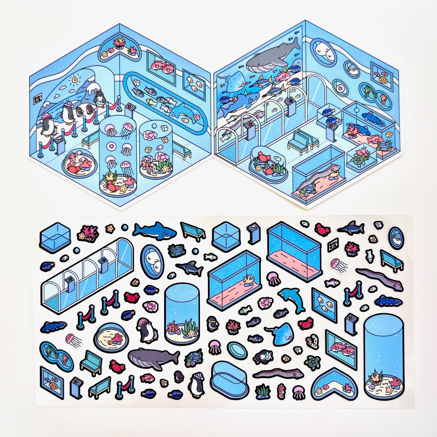 11071 3D Diorama Stickers-12