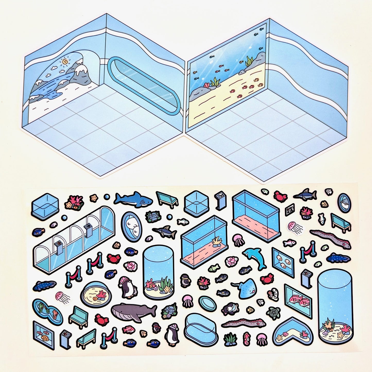 11071 3D Diorama Stickers-12