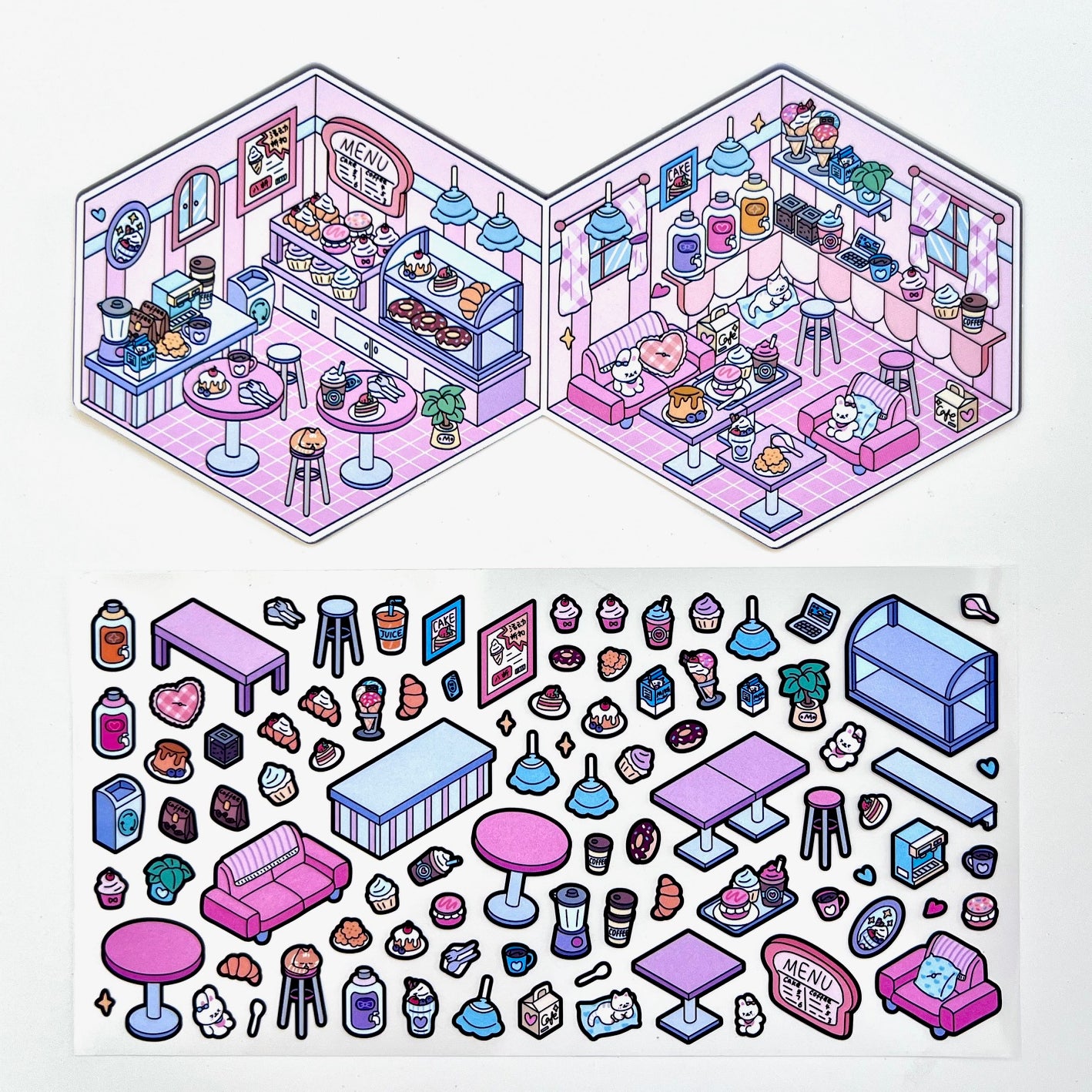 11071 3D Diorama Stickers-12
