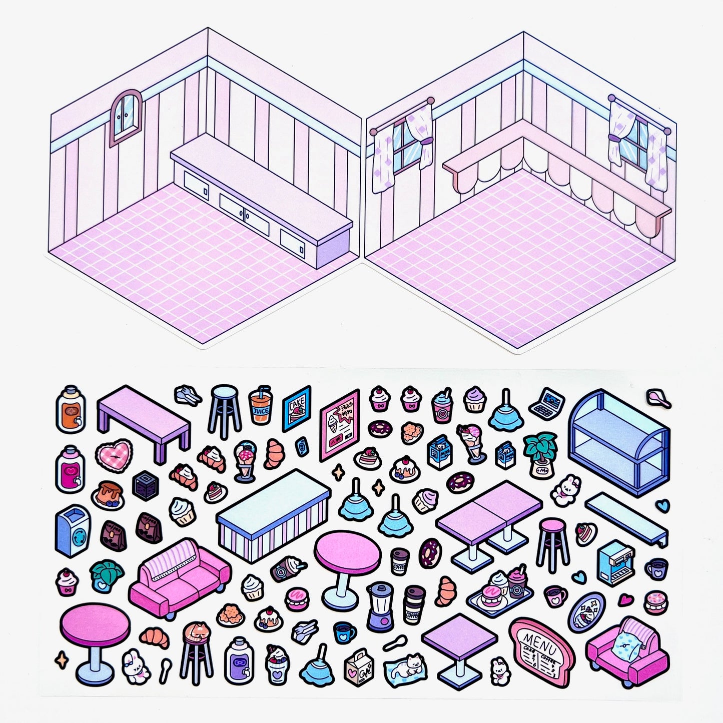 11071 3D Diorama Stickers-12