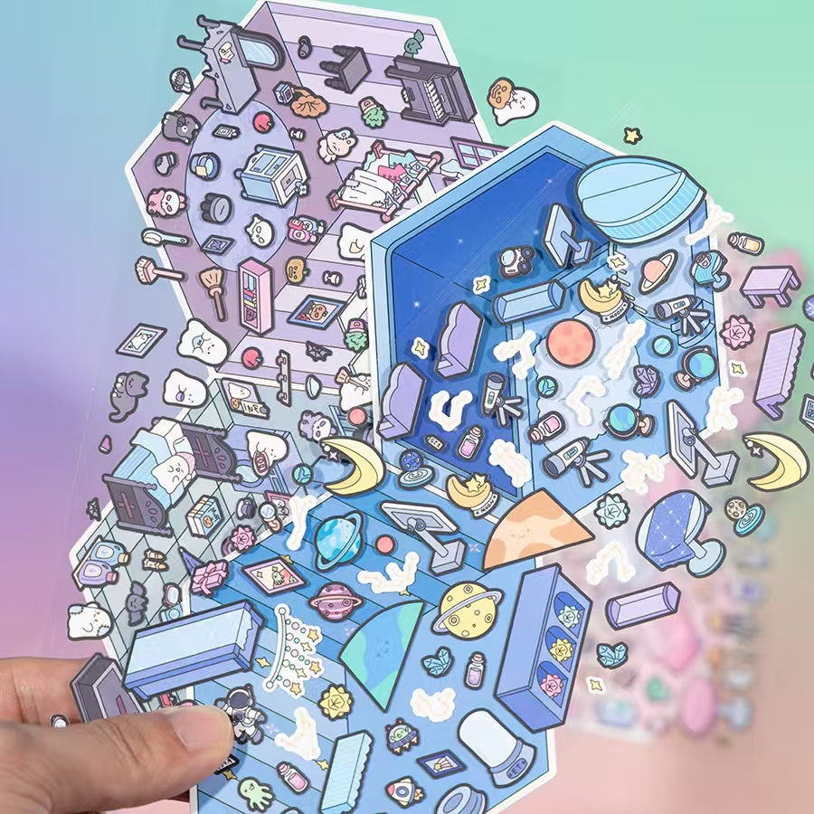 11071 3D Diorama Stickers-12