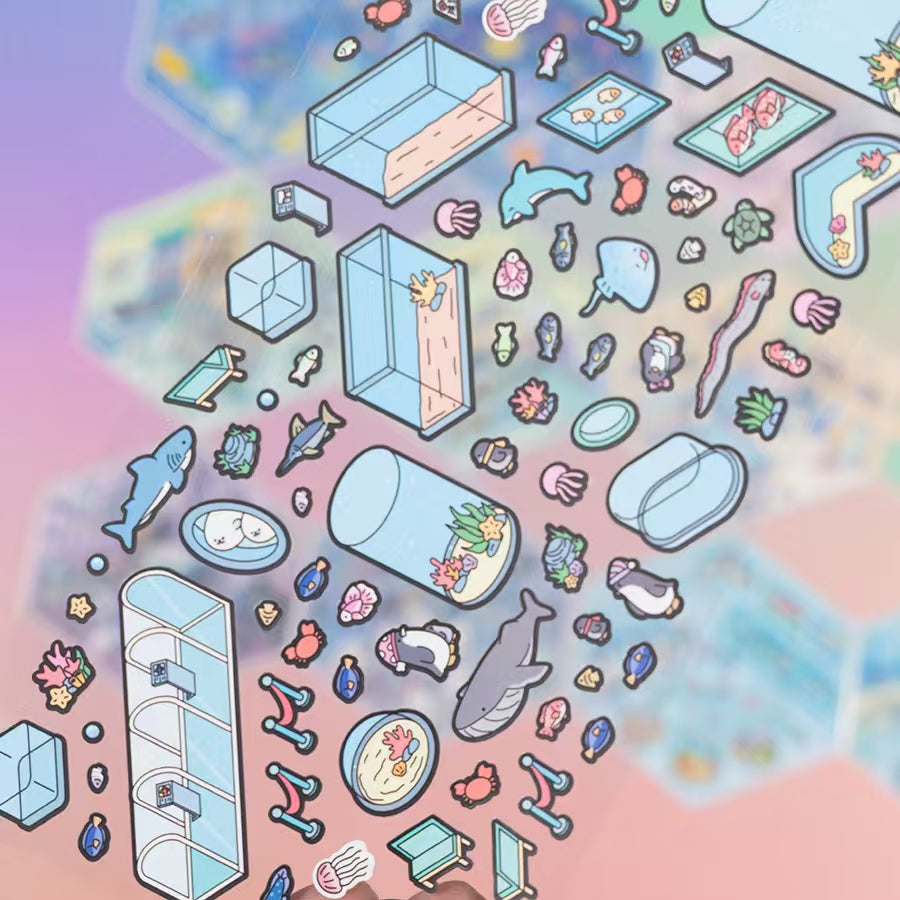 11071 3D Diorama Stickers-12