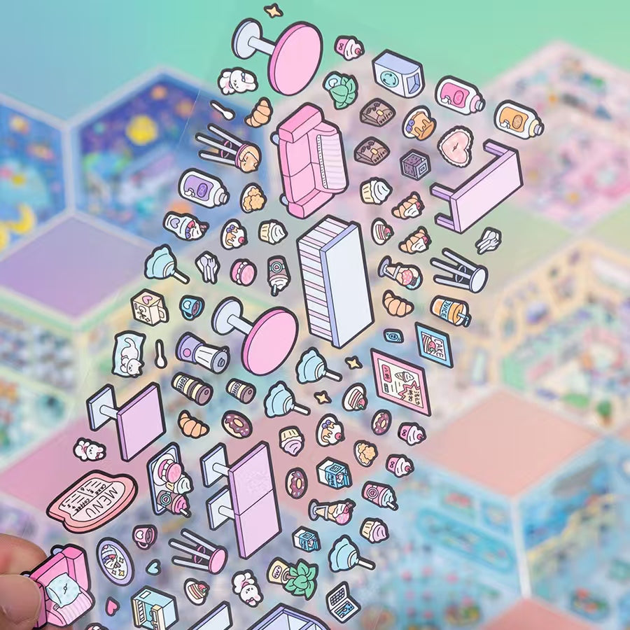 11071 3D Diorama Stickers-12