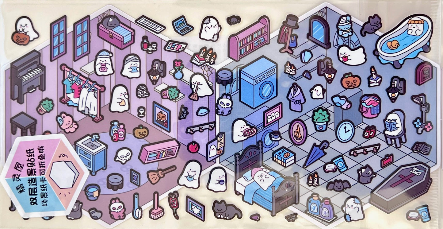 11071 3D Diorama Stickers-12