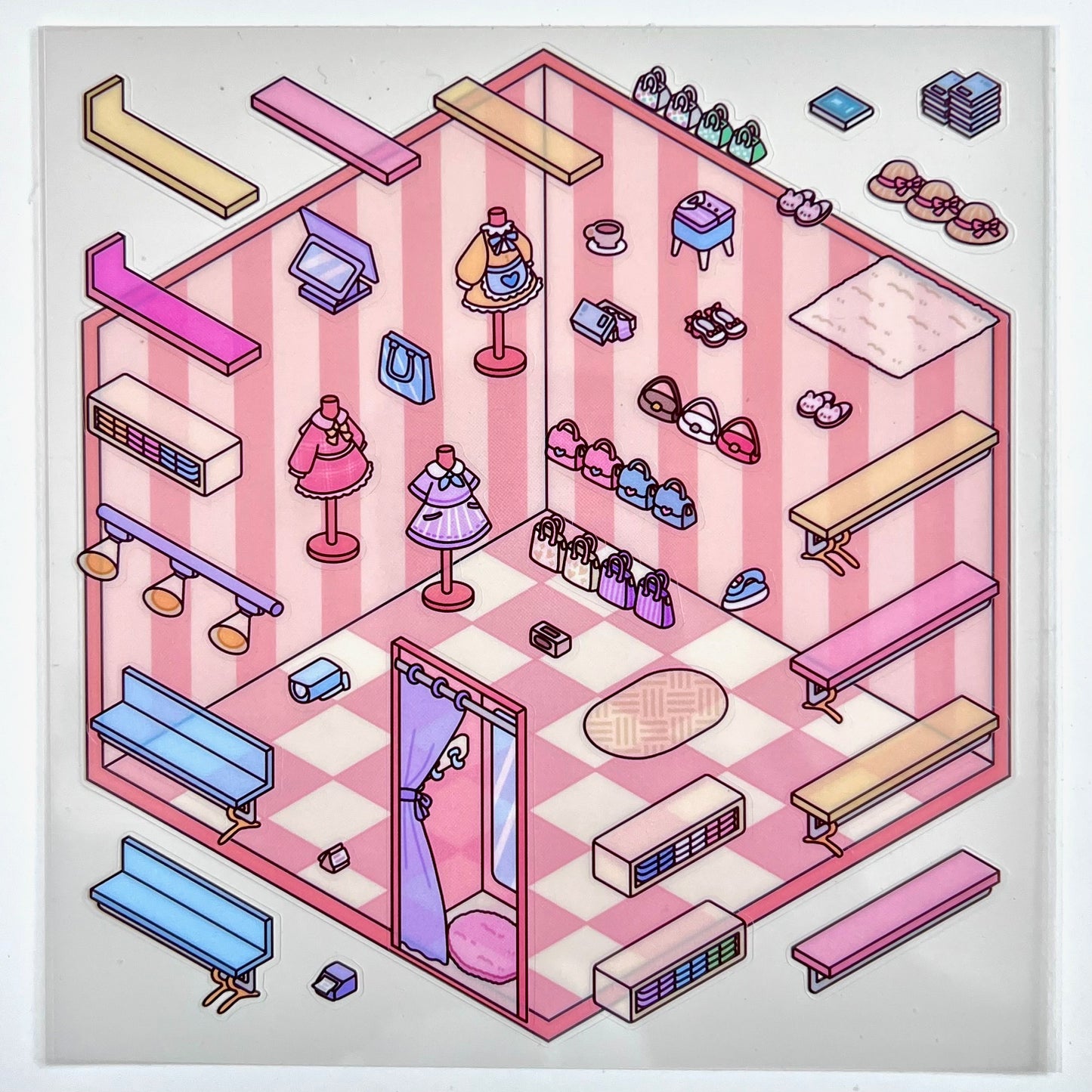 11072 3D Diorama Stores Stickers-12