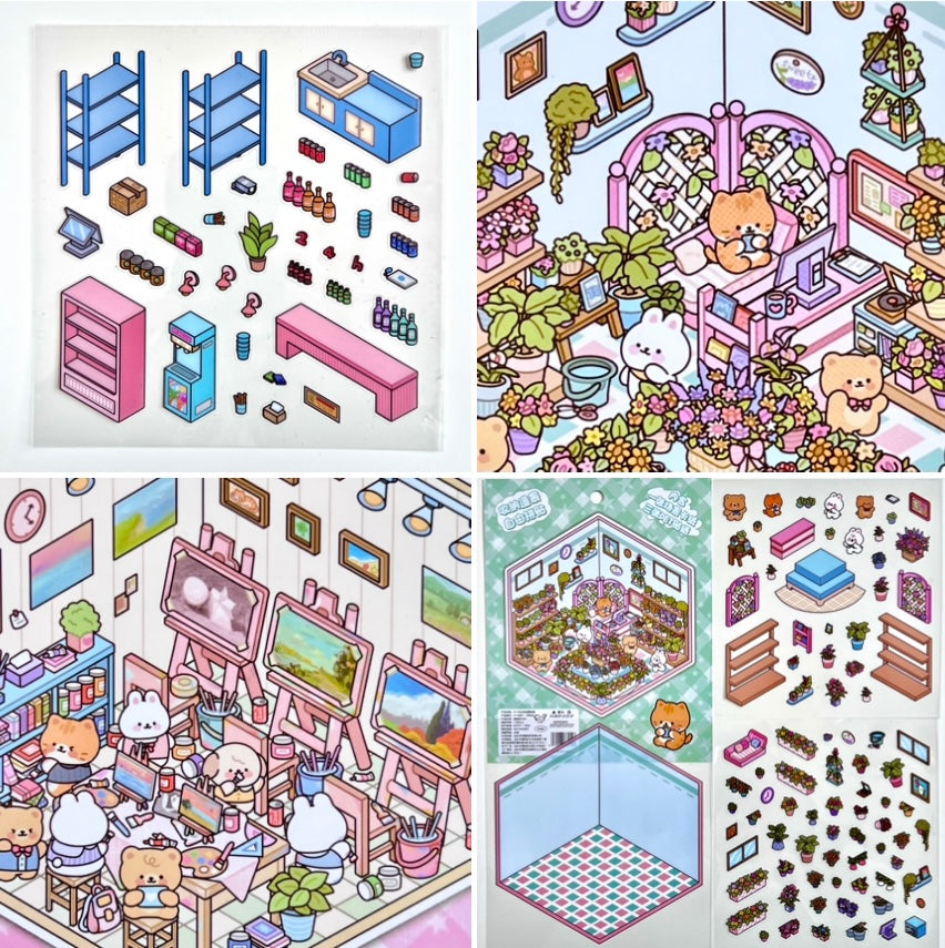 11072 3D Diorama Stores Stickers-12