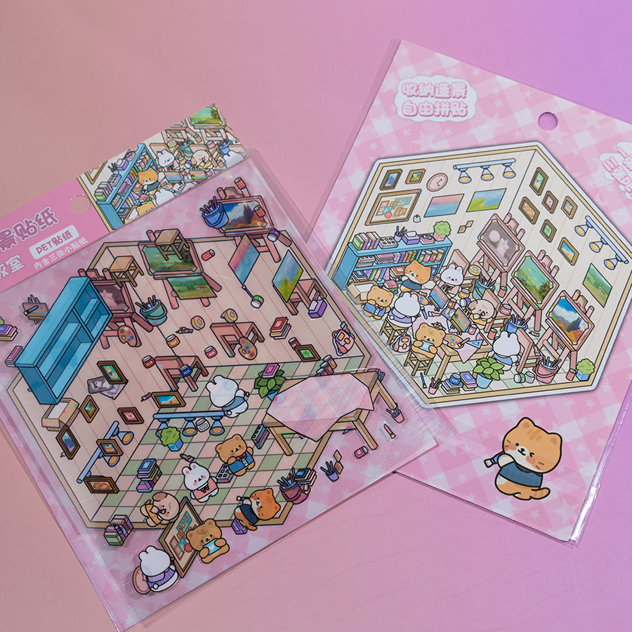 11072 3D Diorama Stores Stickers-12