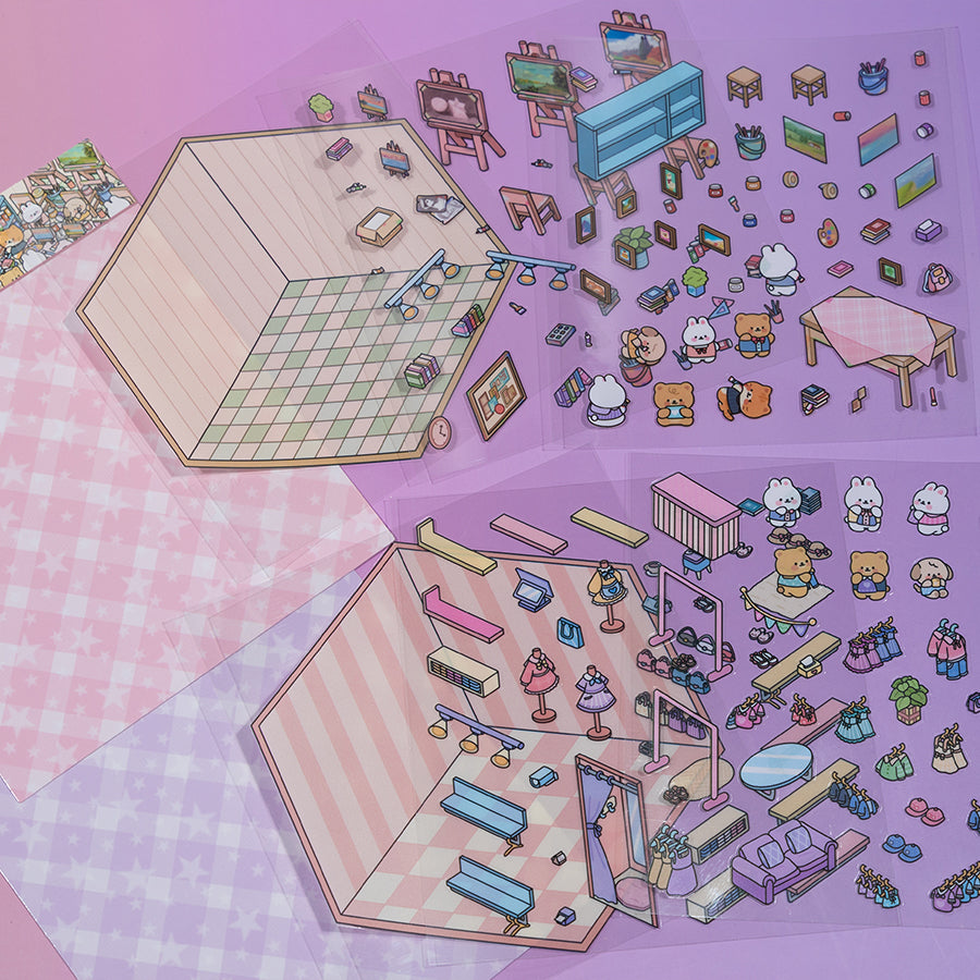 11072 3D Diorama Stores Stickers-12