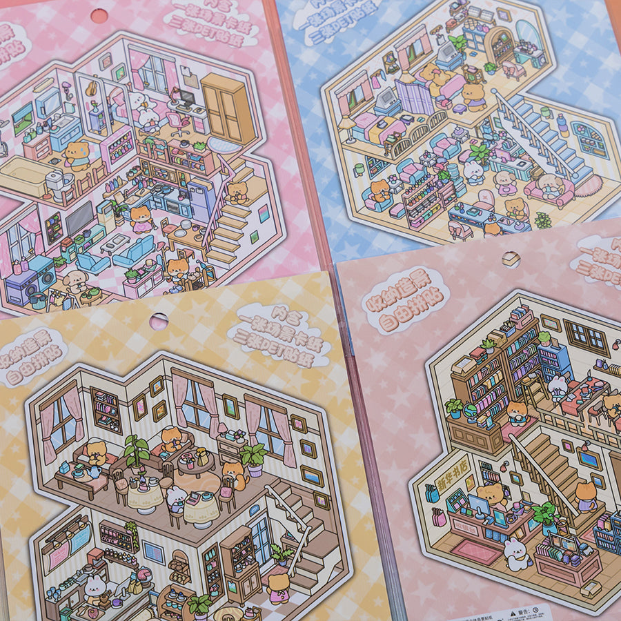 11073 3D Diorama Lifestyle Stickers-12