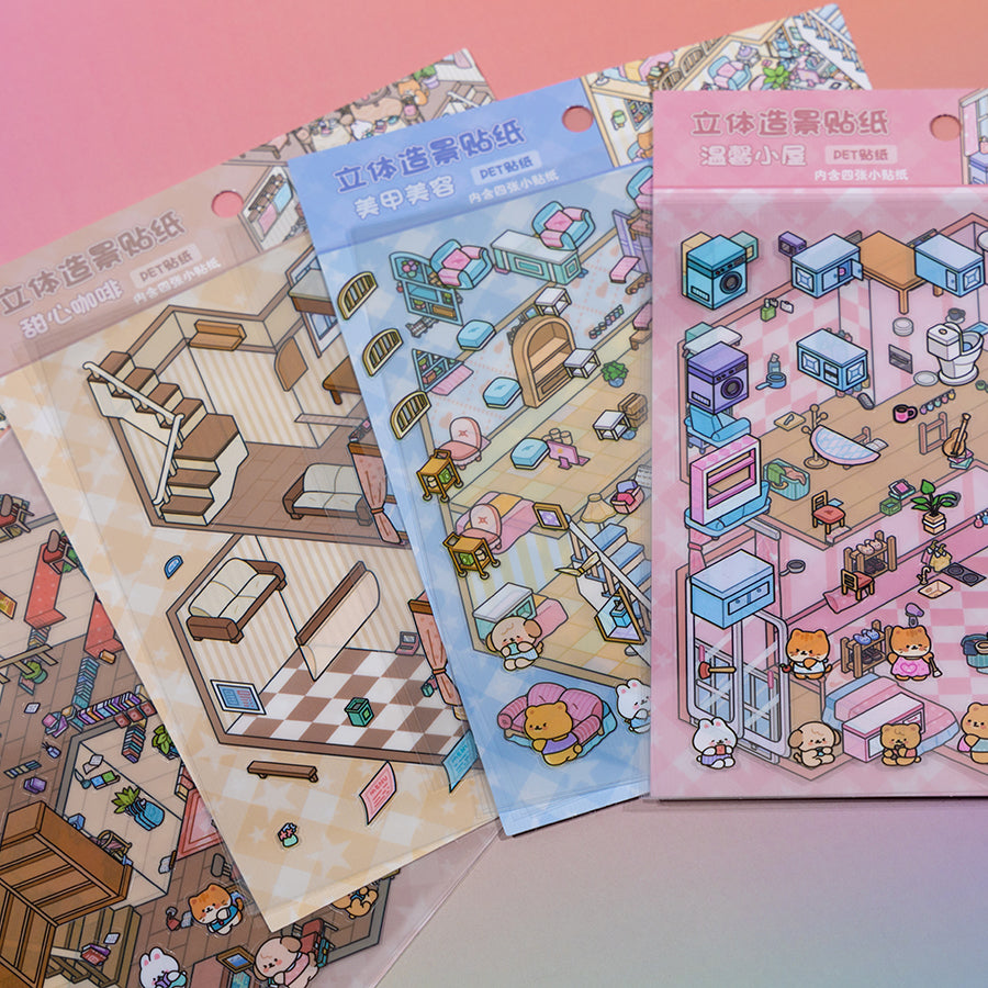 11073 3D Diorama Lifestyle Stickers-12