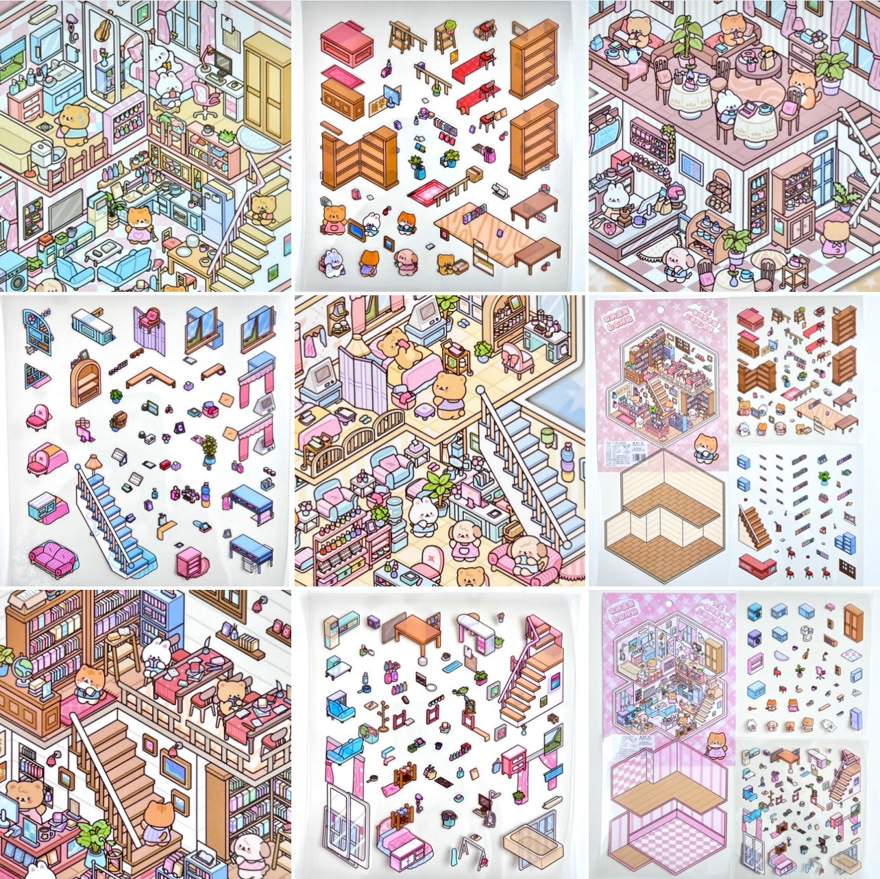11073 3D Diorama Lifestyle Stickers-12