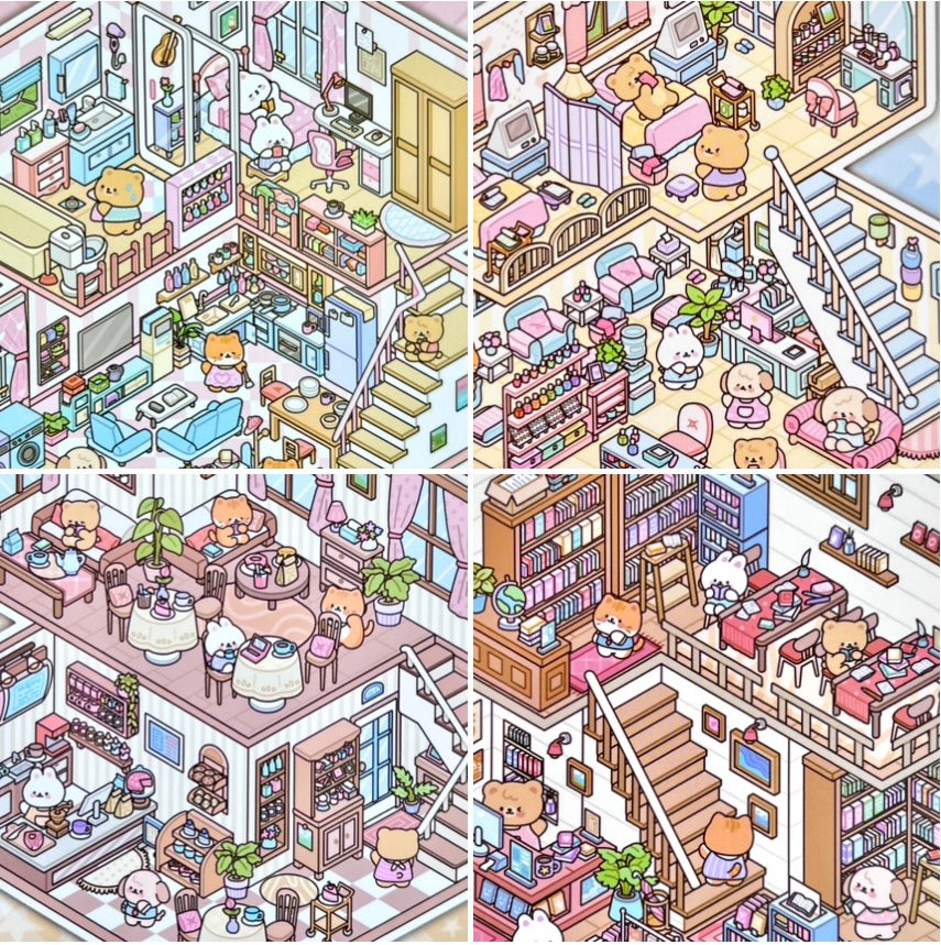 11073 3D Diorama Lifestyle Stickers-12