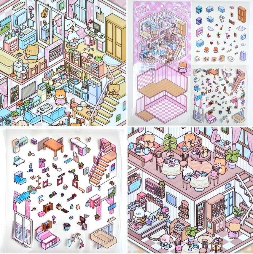 11073 3D Diorama Lifestyle Stickers-12