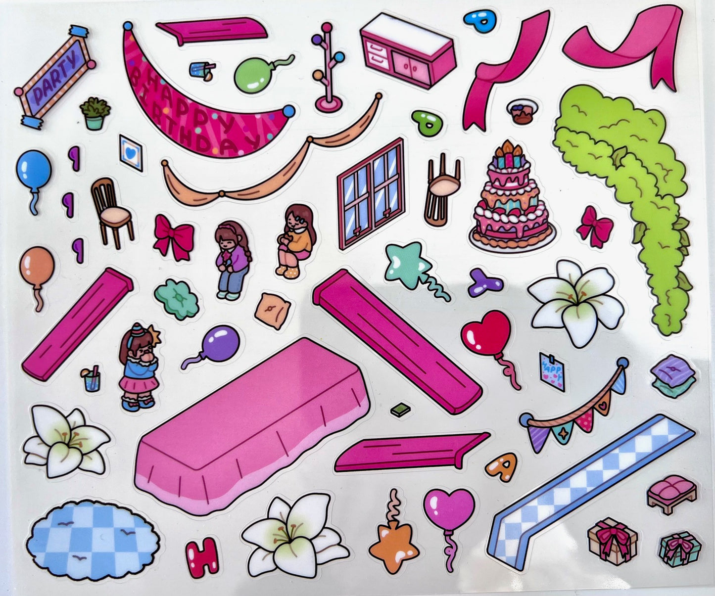 11074 3D Diorama Party Stickers-12