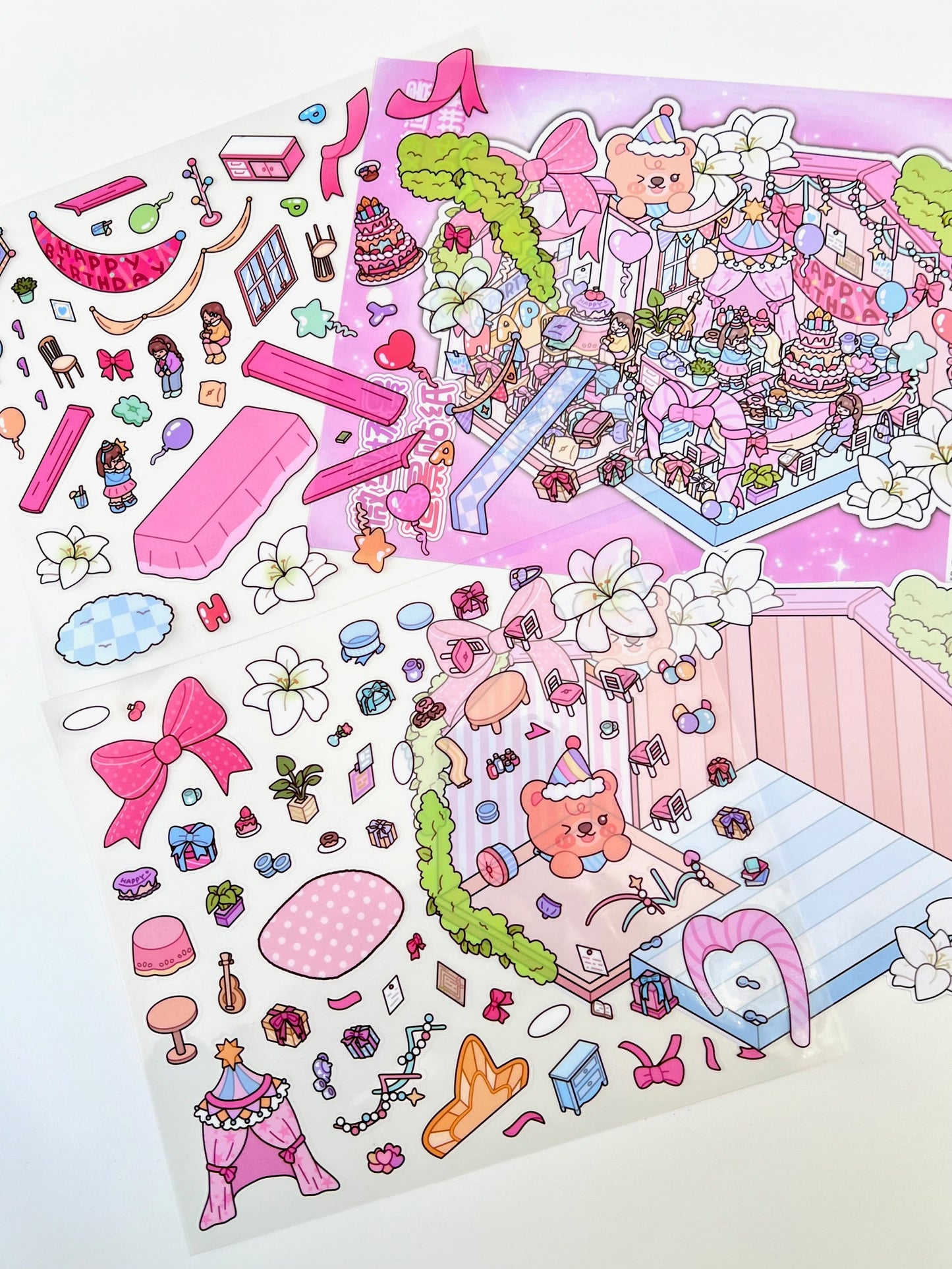 11074 3D Diorama Party Stickers-12