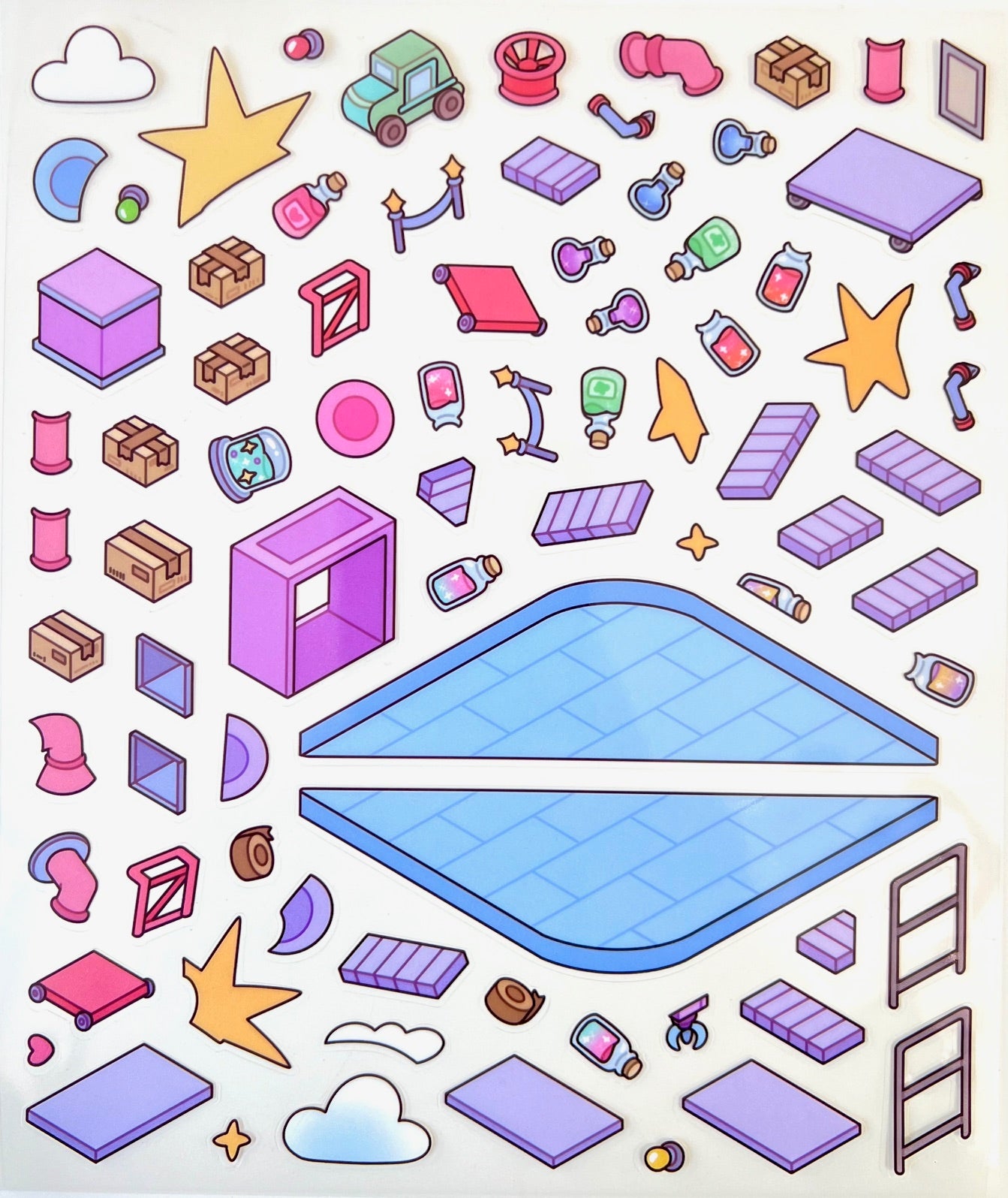 11074 3D Diorama Party Stickers-12