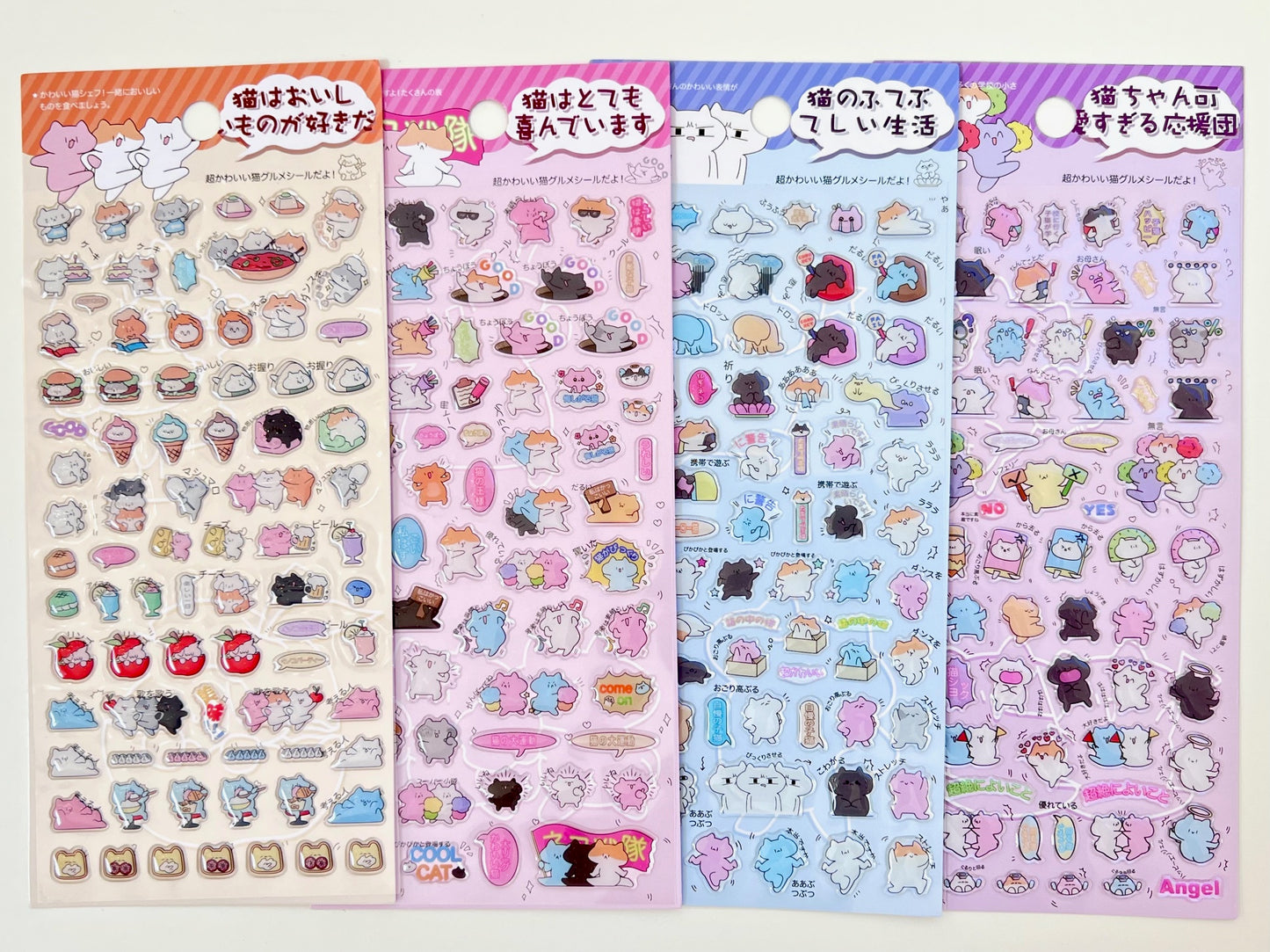 11080 Japanese Cat Gel Stickers-12