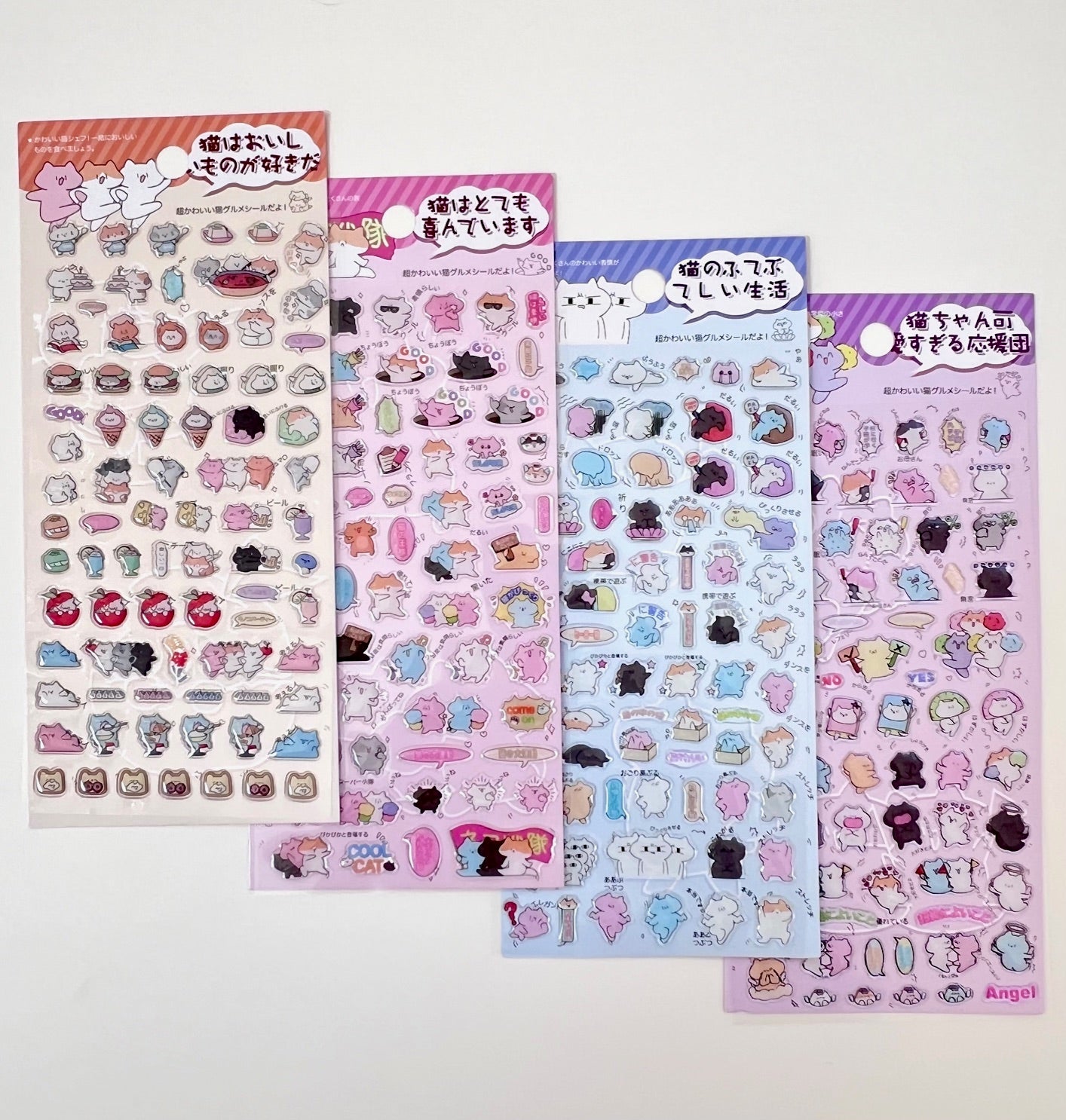 11080 Japanese Cat Gel Stickers-12